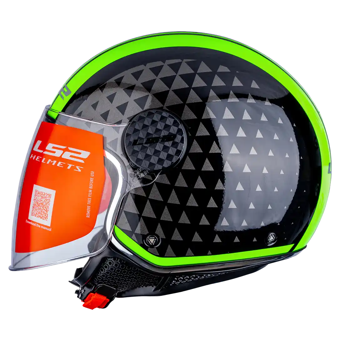 CASCO LS2 OF558 CRUSH NEGRO/AMARILLO